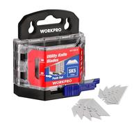 WORKPRO Lame Trapèze de Cutter en SK5 avec Distributeur 50 Pièces