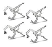 WORKPRO Lot de 4 pinces à souder réglables et robustes de 15,2 cm avec coussinets pivotants, pour le travail du bois, le travail du métal, la réparation automobile et l'atelier à domicile