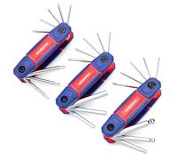 WORKPRO Lot de Clé Hexagonale en Cr-V Portative 24 Pièces llen de Bonne Finition avec Tête Plate, Sphérique, Torx pour Réparation et Assemblage