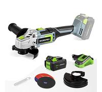 WORKPRO Meuleuse d'angle, sans fil, 20 V, Ø125 mm, avec batterie 4,0 Ah