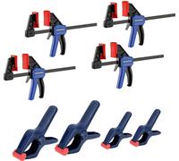 WORKPRO Mini serre-joint à une main et serre-joint à ressort, 8 pièces, pour le travail du bois