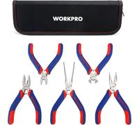 WORKPRO Mini set de pinces 5 pièces sac de rangement pratique