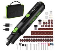 WORKPRO Outil Rotatif, Outil Multifonction 7,2 V, avec 117 Accessoires, Mini-perceuse avec 6 Vitesses Variables 30000 tr/min, avec Sac de Rangement, pour Couper, Meuler, Graver, Percer