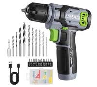 WORKPRO Perceuse Visseuse Sans Fil 8V, Kit 53 Pièces, Mandrin 10mm | Visseuse sans Fil 2 en 1 avec LED, Charge USB-C et Accessoires Complets pour Réparation et DIY