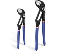 WORKPRO Pince à pompe à eau Set 200mm et 250mm, acier au chrome-vanadium, poignée ergonomique, réglable