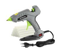 WORKPRO Pistolet à Colle Chaude 60W avec 20 Bâtons de Colle 11x100 mm | Pistolet à Colle Electrique de Chauffage Rapide pour Réparation, Art et DIY, Vert Gris Noir