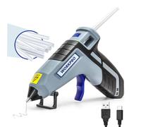 WORKPRO Pistolet à Colle Rechargeable 3,6 V avec 20 Bâtons de Colle | Batterie 2600 mAh, Chauffage Rapide en 100 s, Arrêt Automatique, sans Fil pour Bricolage, Art et Réparation