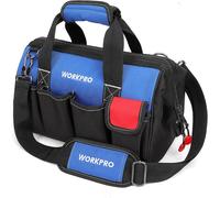 WORKPRO Sac à outils pour électricien étanche avec grande ouverture et sangle réglable - 36 cm