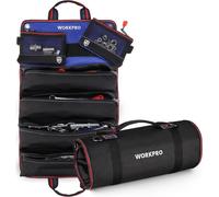 WORKPRO Sacoche à outils Sacoche à roulettes 57*36cm 720D polyester 2 poches amovibles 4 poches zippées électricien bricoleur