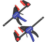 WORKPRO Serre-joint à une main 2 en 1 150mm de portée 68kg de force de serrage bleu