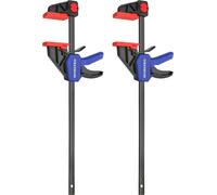 WORKPRO Serre-joints à une main, lot de 2, jeu de serre-joints à vis, portée 305 mm, plage d'extension 440 mm, force de serrage 68 kg