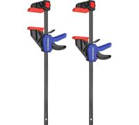 WORKPRO serre-joints à une main, set de 2 pièces 305mm de portée 68kg de force de serrage