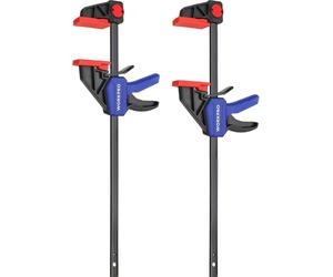 WORKPRO serre-joints à une main, set de 2 pièces 305mm de portée 68kg de force de serrage