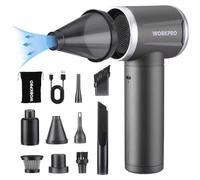 WORKPRO Souffleur d'Air Sans Fil 12 V avec 4 Vitesses | 120 000 tr/min, Recharge USB Type-C, Souffleur Portable pour PC, Clavier, Voiture et Nettoyage Quotidien