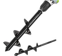 WORKPRO Tarières de jardin Set de tarières - tarière hélicoïdale pour perceuse - 8 x 30 cm & 4 x 22 cm - 2 pièces