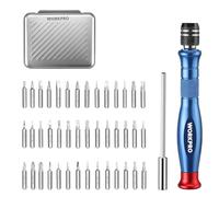 WORKPRO Tournevis de Précision 44 Pièces | Kit de Réparation avec 42 Embouts en Acier S2 Résistant, Tournevis de Précision pour Lunettes, Montre, Téléphone et PC