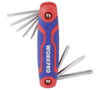 WorkPro TX Jeu de clés mâles coudées T 9, T 10, T 15, T 20, T 25, T 27, T 30, T 40
