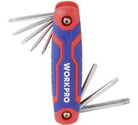 WorkPro TX Jeu de clés mâles coudées T 9, T 10, T 15, T 20, T 25, T 27, T 30, T 40