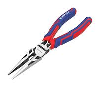 WORKPRO W031269 Pince à bec aiguille de 20,3 cm, pince à papier de précision, acier CRV robuste, grande poignée souple avec coupe-fil, pince coupante à long bec