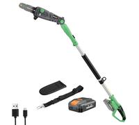 WORKPROX Élagueuse Télescopique sur Perche 20V pour Tailler Branches Hautes | Tronçonneuse à Batterie 4,0Ah, Extension Jusqu'à 4,5 m, Lame 20 cm, Angles de Tête Réglables, Lubrification Auto