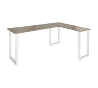WORKSPACE BASIC I | 165x120 - Bureau d'angle Gris / Blanc