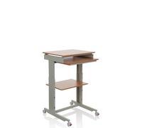WORKSTATION | 60x50 - Bureau assis-debout Hêtre/gris