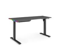 Worktime Game | 140x80 - Bureau réglable en hauteur électriquement Noir