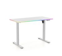 Worktime LED | 120x60 - Bureau réglable en hauteur électriquement Blanc/Blanc