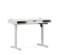 Worktime Style | 120x60 - Bureau réglable en hauteur électriquement Blanc/Blanc