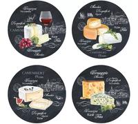WORLD OF CHEESE coffret 4 assiettes à fromage D19cm Porcelaine