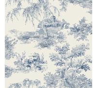 World of Wallpaper A69802 Arbres en toile mate style français Bleu
