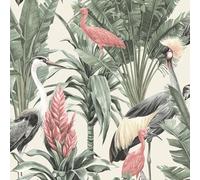 World of Wallpaper Manu Papier Peint Oiseaux Tropicaux Crème AF0020