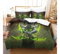 World Of Warcraft Housse De Couette D Imprim¿¿ Game Wallpaper- Parure De Lit Microfibreavec Fermeture ¿¿Clair Housse Couette Imprim¿¿ Avec Taies D'oreill