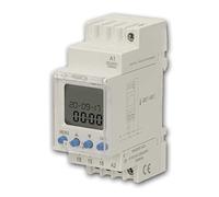 world-trading-net - Horloge numérique Astro, 2 canaux, Fonction mémoire, 230V/16A, pour Rail DIN, 100 programmes horaires e Protection IP20