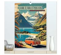 World Travel Posters - Nostalgic Trip Around the Globe (High Quality Premium Wall Calendar 2027 DIN A2 portrait),CALVENDO 12 Month Wall Calendar: ... of historical travel posters in vintage style