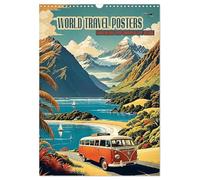 World Travel Posters - Nostalgic Trip Around the Globe (Wall Calendar 2027 DIN A3 portrait), CALVENDO 12 Month Wall Calendar: Artful reinterpretations of historical travel posters in vintage style