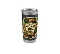 Worm Bin Check Compost Vers Jardin Gobelet isotherme en acier inoxydable double paroi