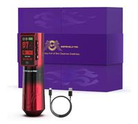 WORMHOLE PRO Pistolet à tatouer ROSSA sans fil avec affichage intelligent - Modes de fréquence normale/lente, moteur à rotor extérieur sans balais, batterie de 2300 mAh, stylo de tatouage de haute