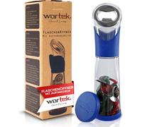 wortek Ouvre-bouteille avec collecteur bleu- Ouvre-boisson Ouvre-bouteille de bière Bouchon couronne Collectionneur Bar Cuisine Camping Accessoires - Cadeau pour hommes et amateurs de bière
