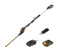 WORX 18V (20V Max) Taille Haie Télescopique sans Fil - Lame de 45 cm - ⌀16 mm, PowerShare, Coupe avec Longue Manche 1,8-3,2m Tête de Scie sur Perche - Léger et Ergonomique - WG252E