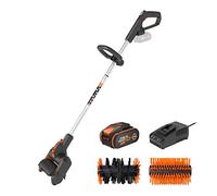 WORX Brosse de Nettoyage sans Fil 20V WG441E | Nettoie terrasses, bois, pierre et gazon synthétique, 2 vitesses et batterie 4 Ah incluse