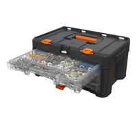 WORX BY KETER Organisateur 3 tiroirs - STACK N ROLL - 48 x 33 x 23 cm - Noir 3-Drawer