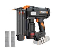 WORX Cloueur sans fil 20V WX838.9, 18Ga, moteur brushless, 2 modes de tir, réglage de la profondeur sans outil, jusqu'à 80 clous/min, compact et léger, livré avec 200 clous, sans batterie ni chargeur