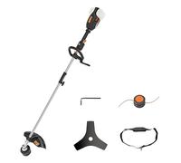 WORX Débroussailleuse Brushless sans Fil 40V WG186E.92 | Outil 2-en-1 fil et lame, moteur Brushless et tête interchangeable DriveShare