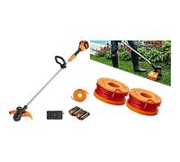 WORX - Débroussailleuse sans Fil 40V - 2Ah - WG183E - Ø33 cm & Lot de 2 bobines de Fil de Coupe de 3 m - WA0004.1 - Ø1,25 mm