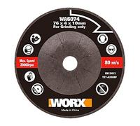 WORX Disque de meulage multi-matériaux WA6074 Ø76 mm | Pour bois, métal, plastique et cuivre, compatible mini-meuleuses WORX WX801