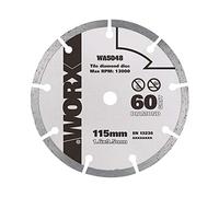 WORX Disque diamant WA5048 Ø115 mm pour carrelage | Disque diamant pour des coupes nettes et précises dans le carrelage, compatible WX427, WX429 et WX439