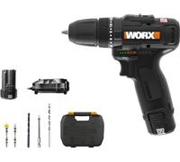 WORX Drill AKU 12V 38 Nm WX121 (2x2 Ah) Jeu de forets 5pcs.