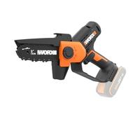 WORX Élagueuse Mini Tronçonneuse sans fil 20V WG326E.9, guide de 12 cm, moteur puissant, compacte et ergonomique, pour élagage, taille, ébranchage, tronçonnage, livrée sans batterie ni chargeur