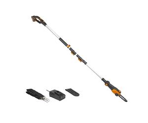 WORX Élagueuse sur Perche sans Fil 20V WG349E | Guide 20 cm, portée jusqu'à 3,6 m, tension automatique de chaîne et design ergonomique